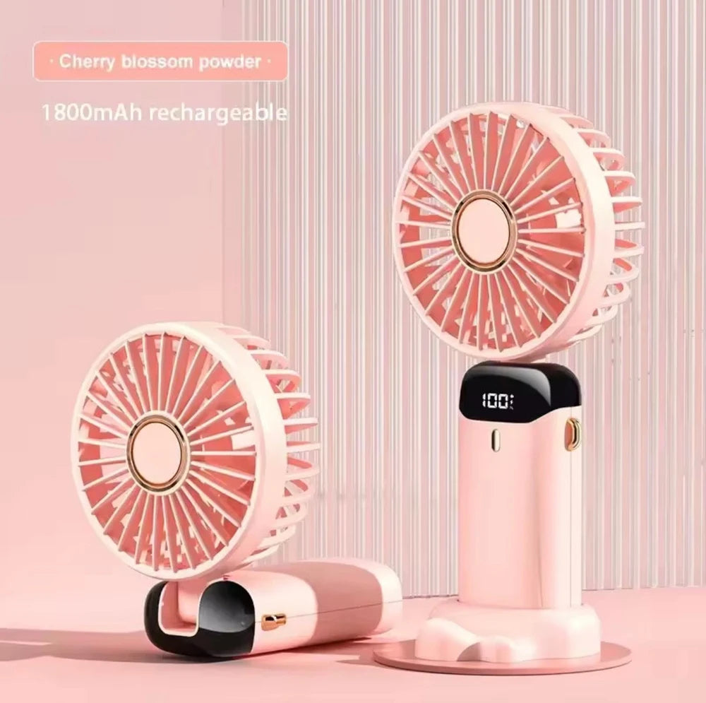 Portable Mini Fan — Rechargeable & Foldable