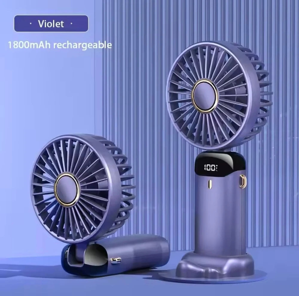 Portable Mini Fan — Rechargeable & Foldable